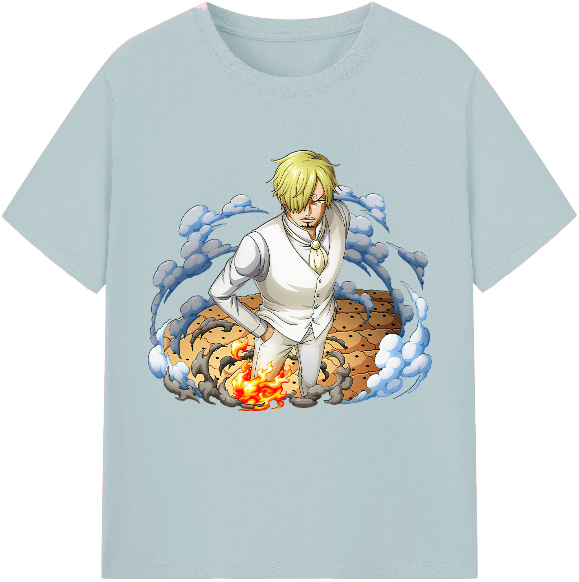 ワンピース サンジ ONE PIECE Sanji 綿100％半袖Tシャツ（フロントプリント）